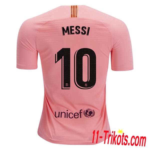 Spielername | Neues FC Barcelona Third Trikot 10 MESSI Orange 2018-19 Kurzarm Herren