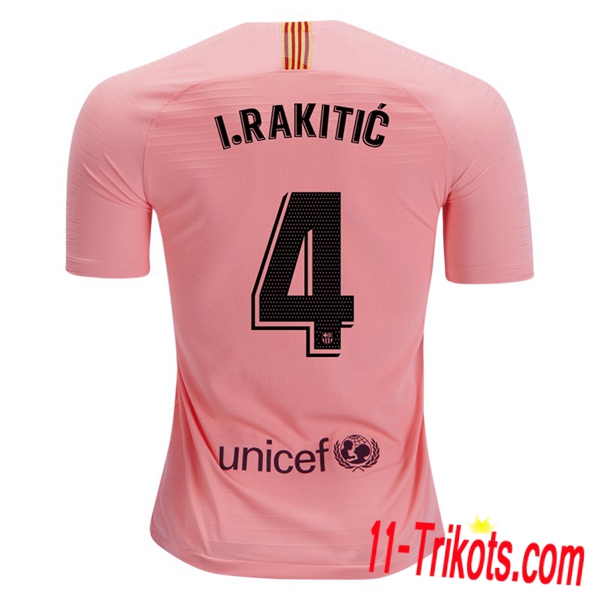 Spielername | Neues FC Barcelona Third Trikot 4 I.RAKITIC Orange 2018-19 Kurzarm Herren