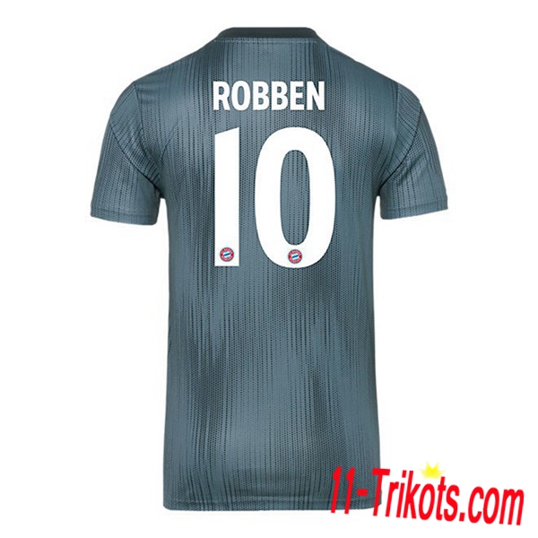 Spielername | Neues Bayern München Third Trikot 10 ROBBEN Grün 2018-19 Kurzarm Herren