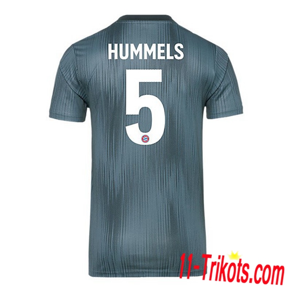 Spielername | Neues Bayern München Third Trikot 5 HUMMELS Grün 2018-19 Kurzarm Herren