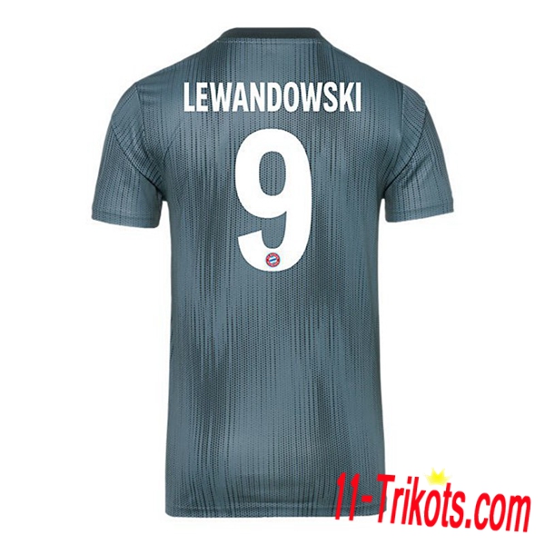 Spielername | Neues Bayern München Third Trikot 9 LEWANDOWSKI Grün 2018-19 Kurzarm Herren