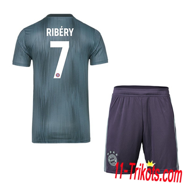 Spielername | Neues Bayern München Kinder Third Trikot 7 RIBERY Grün 2018-19 Kurzarm