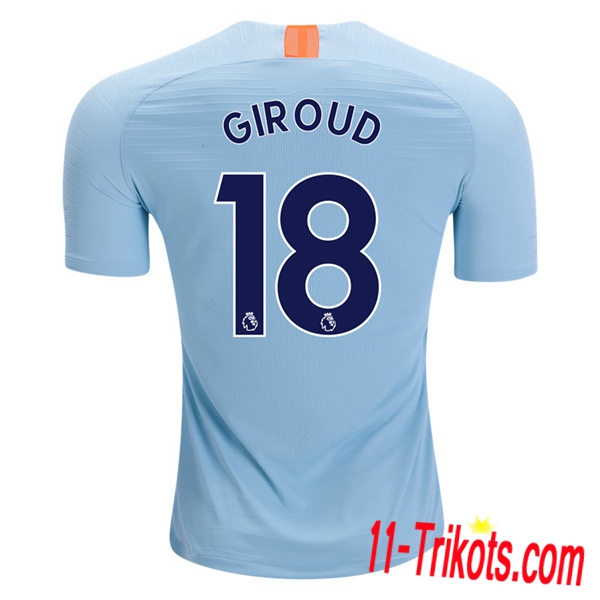 Spielername | Neues FC Chelsea Third Trikot Giroud 18 Himmelblau 2018-19 Kurzarm Herren