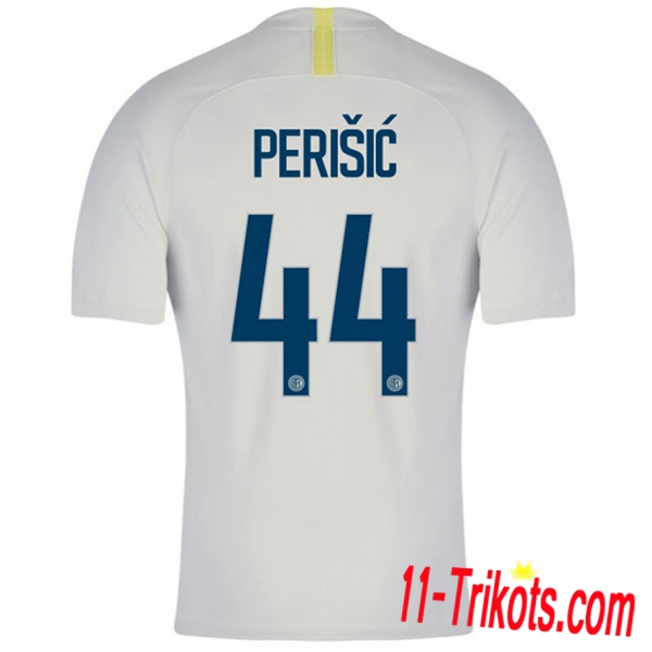 Spielername | Neues Inter Milan Third Trikot PERISIC 44 Weiss 2018-19 Kurzarm Herren