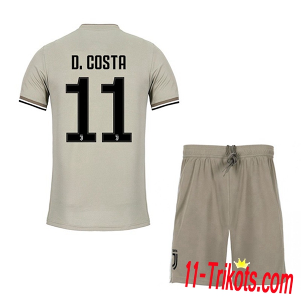 Spielername | Neues Juventus Kinder Auswärtstrikot D.COSTA 11 Beige 2018-19 Kurzarm