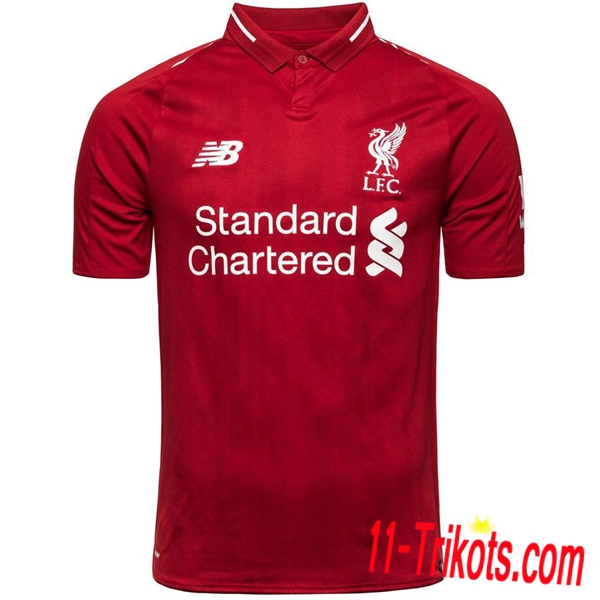 2XL-4XL | Neues FC Liverpool Heimtrikot Rot 2018-19 Kurzarm Herren