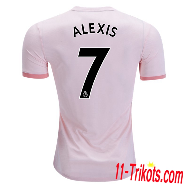 Spielername | Neues Manchester United Auswärtstrikot 7 ALEXIS Weiss 2018-19 Kurzarm Herren