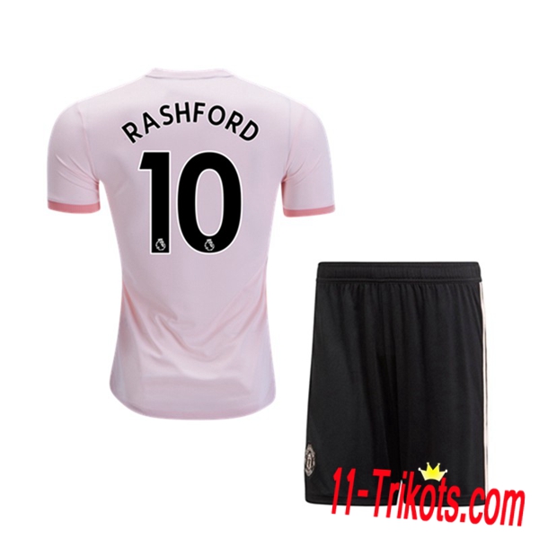 Spielername | Neues Manchester United Kinder Auswärtstrikot 10 Rashford Weiss 2018-19 Kurzarm