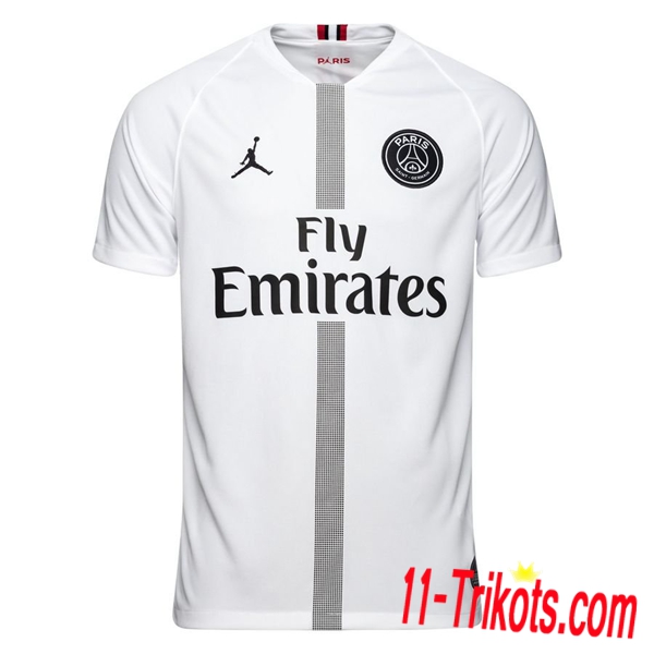 2XL-4XL | Neues Jordan PSG Weiss 2018-19 Kurzarm Herren