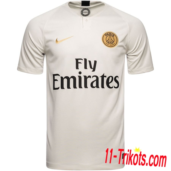 2XL-4XL | Neues PSG Auswärtstrikot Beige 2018-19 Kurzarm Herren