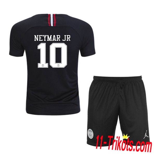 Spielername | Neues PSG Kinder Third Trikot NEYMAR JR 10 Weiss 2018-19 Kurzarm