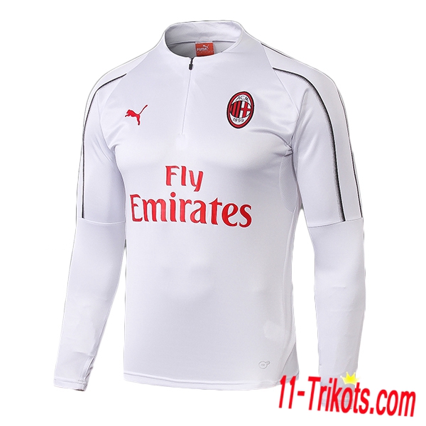 Sudadera de entrenamiento AC Milan Blanco 2018/2019