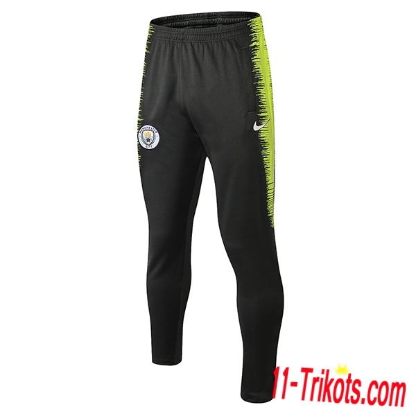 Pantalones de entrenamiento Manchester City Gris oscuro/Verde Strike Drill 2018/2019