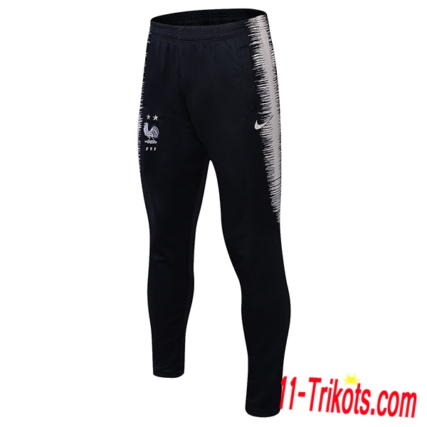 Pantalones de entrenamiento Francia 2 estrellas Negro/Blanco 2018/2019