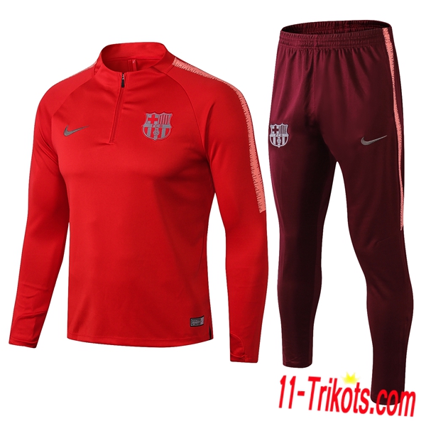 Neuestes Fussball FC Barcelona Trainingsanzug Rot 2018 2019 | 11-trikots