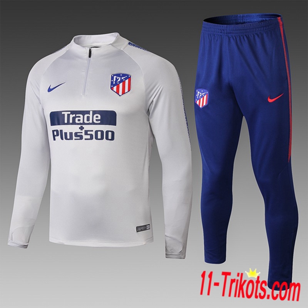 Neuestes Fussball Atletico Madrid Kinder Trainingsanzug Gris 2018 2019 | 11-trikots