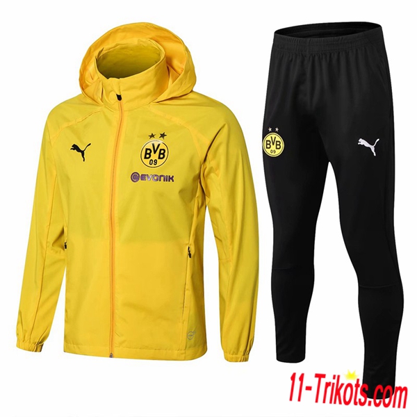 Neuestes Fussball Dortmund BVB Gelb Windjacke Anzüge 2018 2019 | 11-trikots