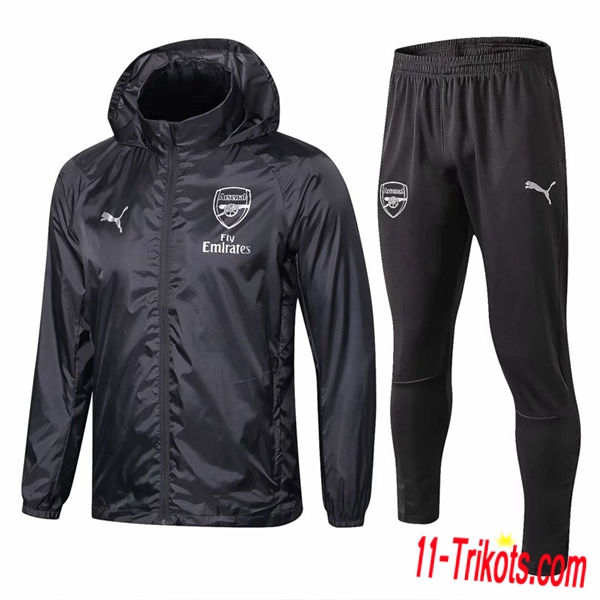 Neuestes Fussball Arsenal Dunkelgrau Windjacke Anzüge 2018 2019 | 11-trikots