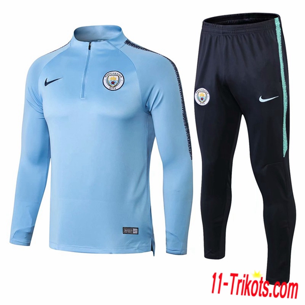 Neuestes Fussball Manchester City Blau Trainingsanzug 2018 2019 | 11-trikots