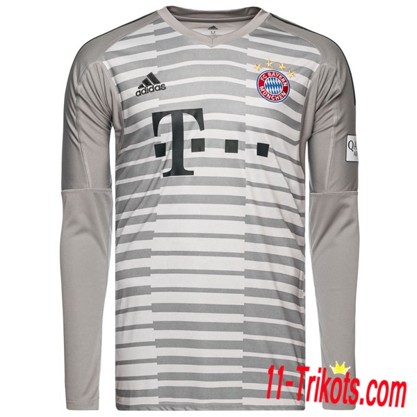 Neuestes Fussball Bayern München Torwarttrikot Grau 2018 2019 | 11-trikots