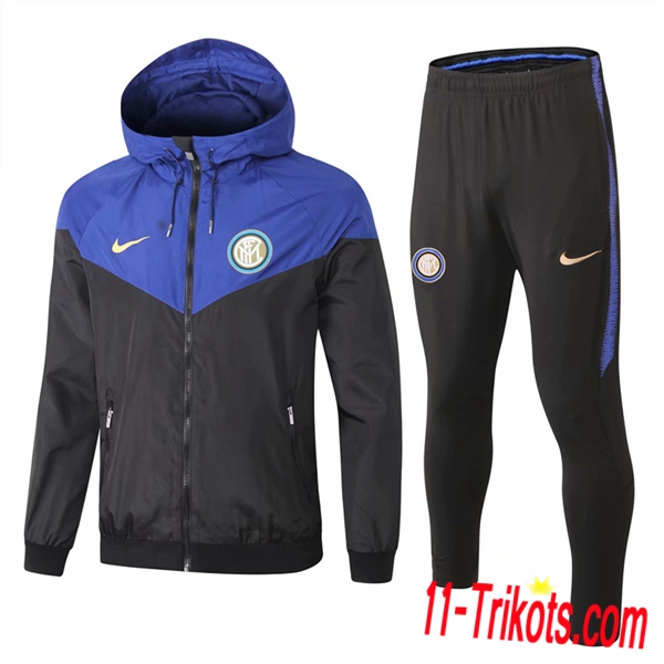 Neuestes Fussball Inter Milan Windjacke Anzüg Blau/Schwarz 2018 2019 | 11-trikots