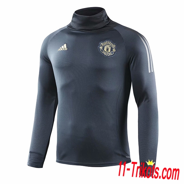 Sudadera de entrenamiento Manchester United Gris Cuello alto 2018 2019