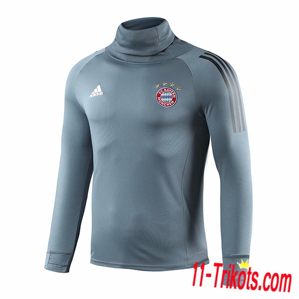 Sudadera de entrenamiento Bayern Munich Gris Cuello alto 2018 2019