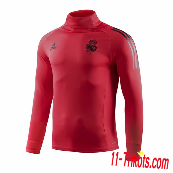 Sudadera de entrenamiento Real Madrid Roja Cuello alto 2018 2019