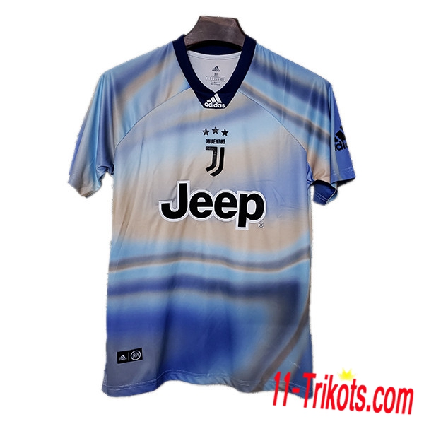 Neuestes Fussball Juventus Adidas X EA Sports Limitierte Auflage Fussballtrikot Blau/Weiß | 11-trikots