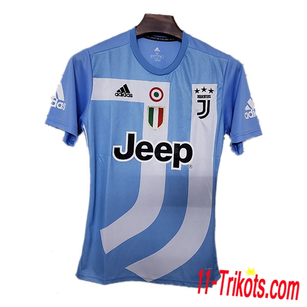 Neuestes Fussball Juventus Gedenkfeier Fussballtrikot Hellblau 2019 2020 | 11-trikots