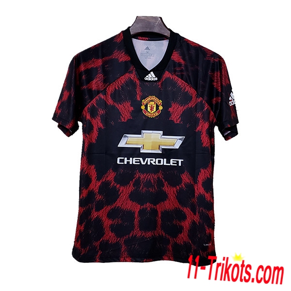 Neuestes Fussball Manchester United Adidas X EA Sports Fussballtrikot Rot/Schwarz 2019/2020 | 11-trikots