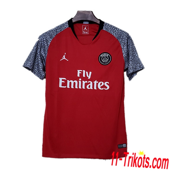 Neuestes Fussball PRE MATCH Jordan PSG Trainingsshirt Rot 2019/2020 | 11-trikots