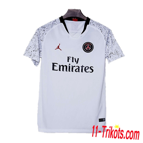 Neuestes Fussball PRE MATCH Jordan PSG Trainingsshirt Weiß 2019/2020 | 11-trikots