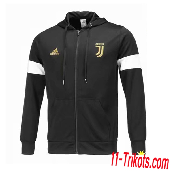 Chaqueta Futbol con capucha Juventus Negro 2018 2019