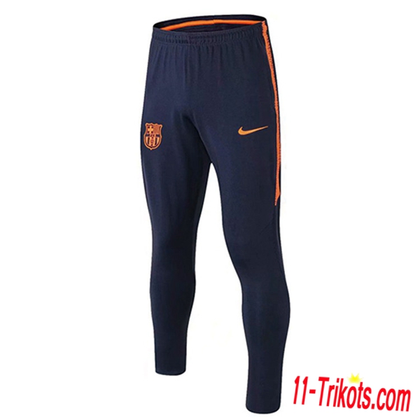 Pantalon Entrenamiento FC Barcelona Naranja/Azul oscuro 2018 2019