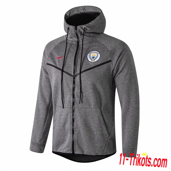 Chaqueta con capucha Manchester City Gris 2018 2019