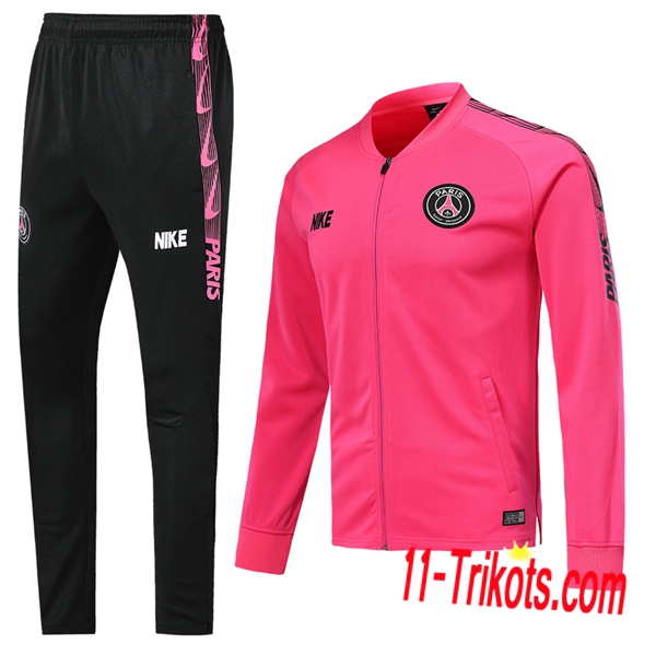 Neuestes Fussball PSG Trainingsanzug (Jacke) Pink 2019 2020 | 11-trikots