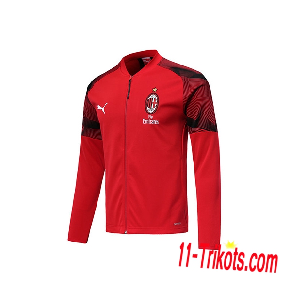 Neuestes Fussball AC Milan Trainingsjacke Rot 2019 2020 | 11-trikots