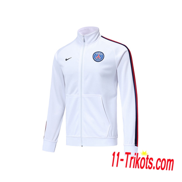 Neuestes Fussball PSG Trainingsjacke Weiß 2019 2020 | 11-trikots