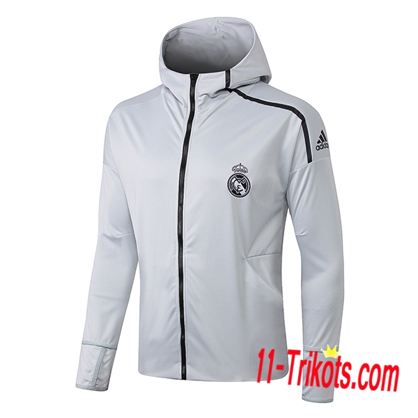 Chaqueta con capucha Real Madrid Gris claro 2019 2020