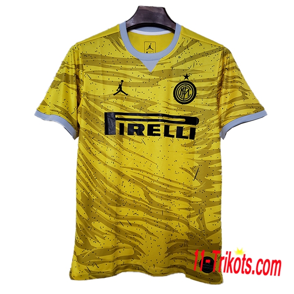 Neuestes Fussball Inter Milan Jordan Fussballtrikot Gelb 2019 2020 | 11-trikots