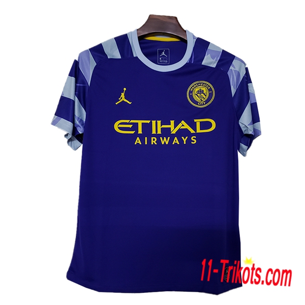 Neuestes Fussball Manchester City Jordan Fussballtrikot Blau 2019 2020 | 11-trikots