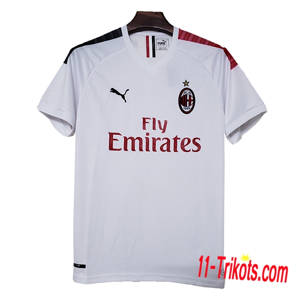 Neuestes Fussball AC Milan Durchgesickerte Version Fussballtrikot Weiß 2019 2020 | 11-trikots