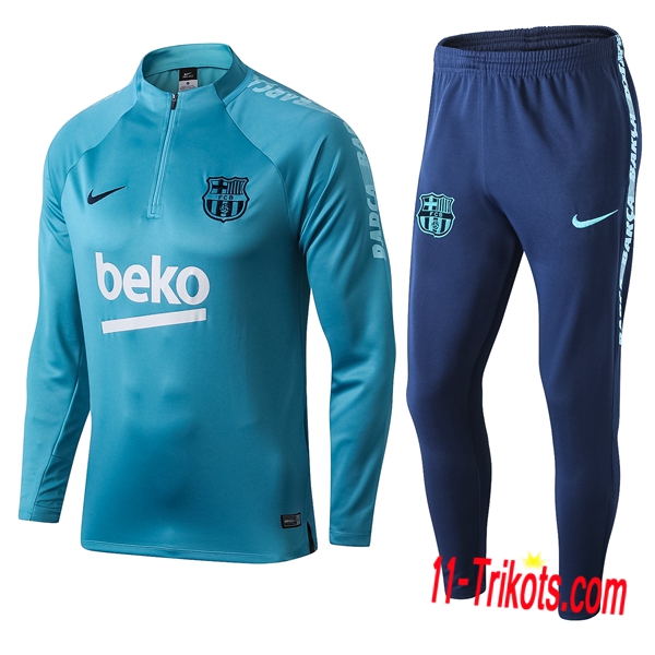 Neuestes Fussball FC Barcelona Trainingsanzug Blau 2019 2020 | 11-trikots