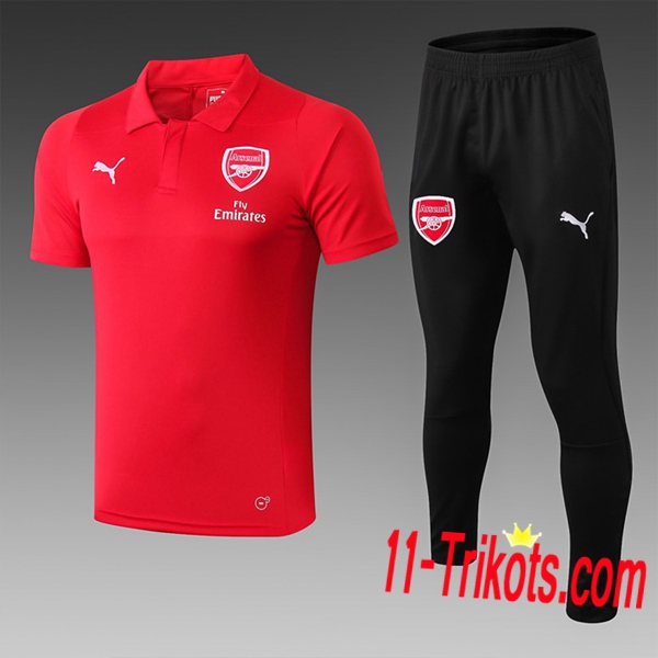 Neuestes Fussball Arsenal Poloshirt + Hose Rot 2019 2020 | 11-trikots