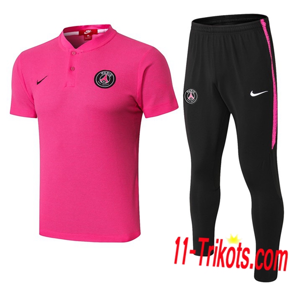 Neuestes Fussball Paris PSG Poloshirt + Hose Rose 2019 2020 | 11-trikots
