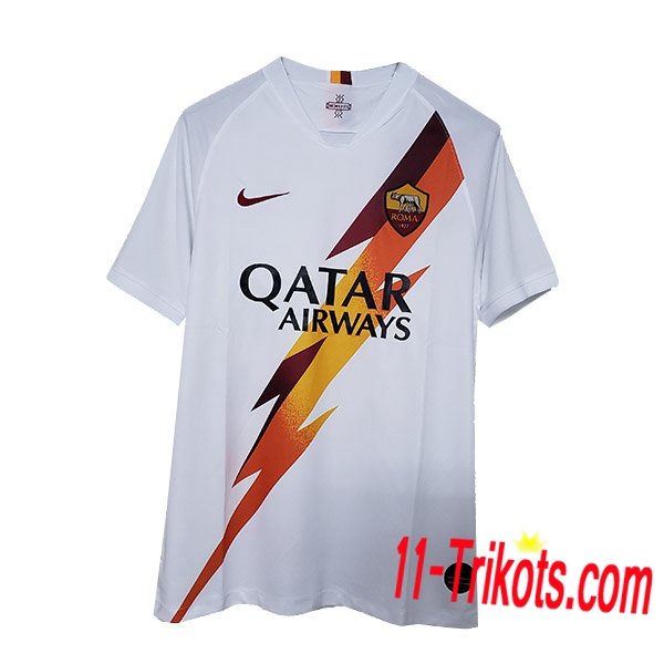 Neuestes Fussball AS Roma Fussballtrikot Weiß Durchgesickerte Version 2019 2020 | 11-trikots