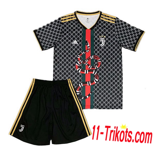 Neuestes Fussball Juventus Python Fussballtrikot Schwarz/Weiß 2019 2020 | 11-trikots