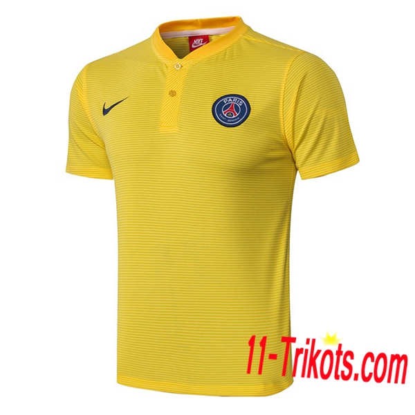 Neuestes Fussball Paris PSG Poloshirt Gelb 2019 2020 | 11-trikots
