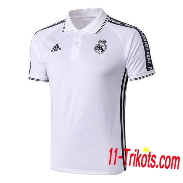 Neuestes Fussball Real Madrid Poloshirt Weiß 2019 2020 | 11-trikots
